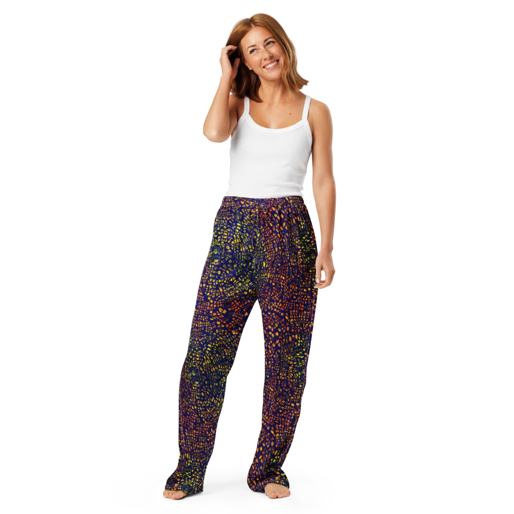 Midnight Shards on Women's Pajama Pants — Front