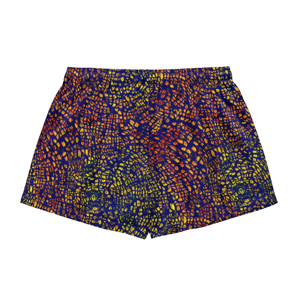 Midnight Shards on Women's Pajama Shorts — Back