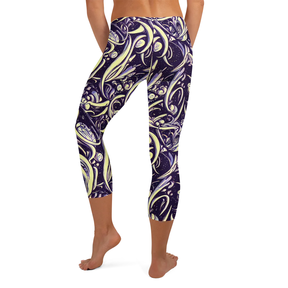 Ivory Orbit on Capri Leggings — Back