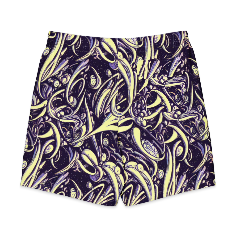 Ivory Orbit on Men's Board Shorts — Back