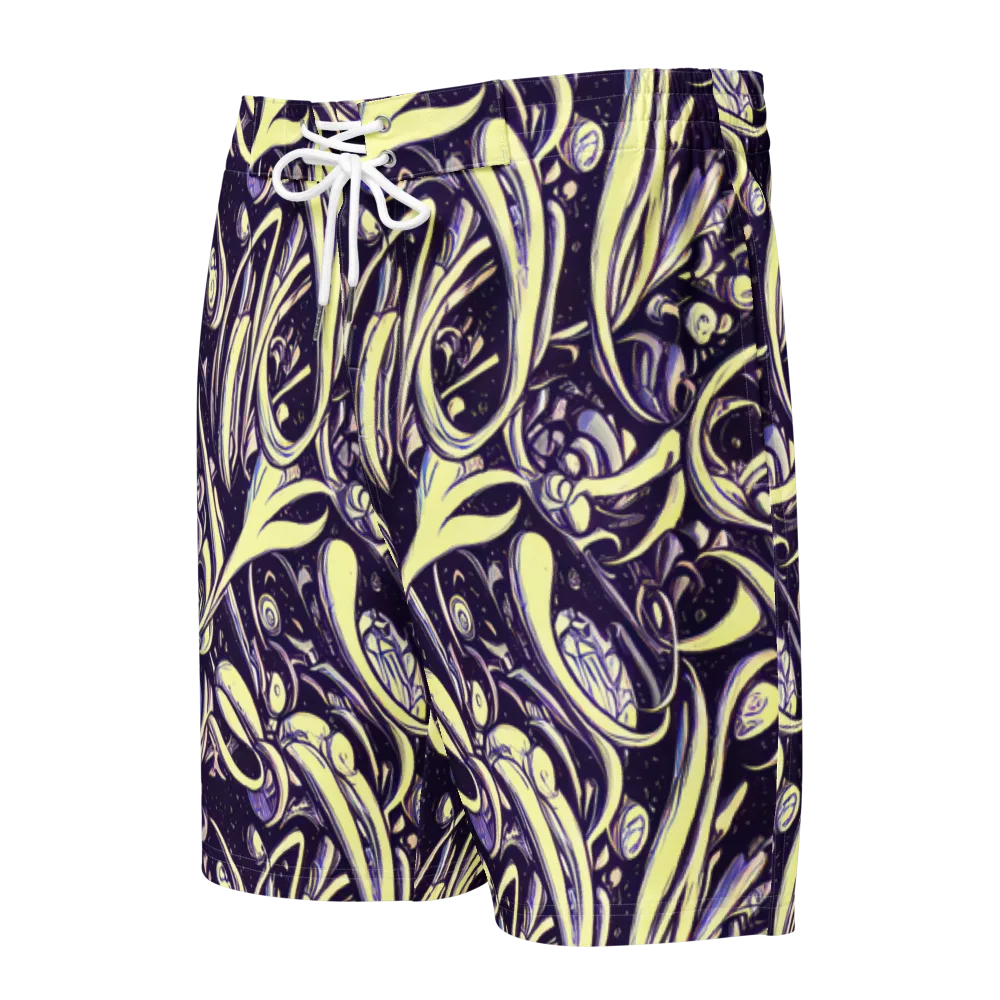 Ivory Orbit on Men's Board Shorts — Front