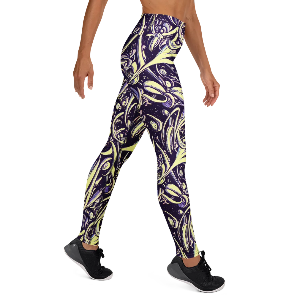 Ivory Orbit on Yoga Leggings — Right