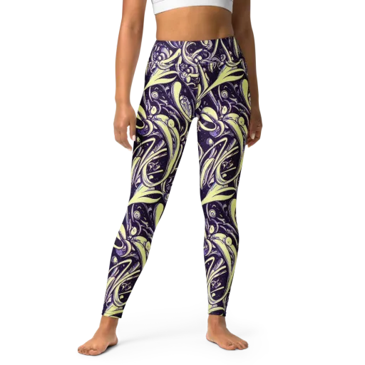 Ivory Orbit on a Yoga Leggings