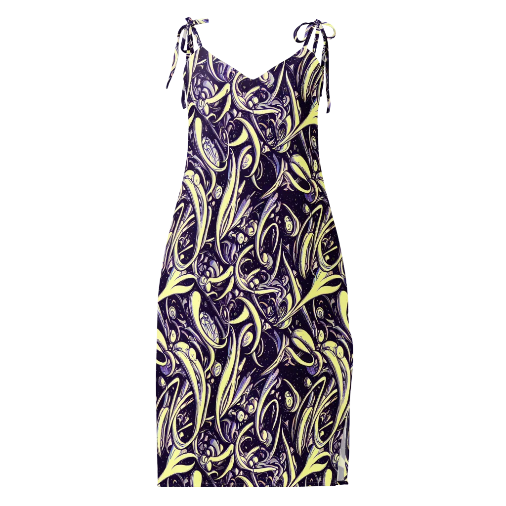 Ivory Orbit on Slip Dress — Front