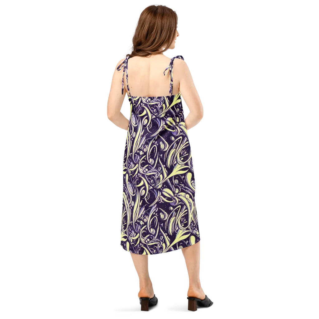 Ivory Orbit on Slip Dress — Back