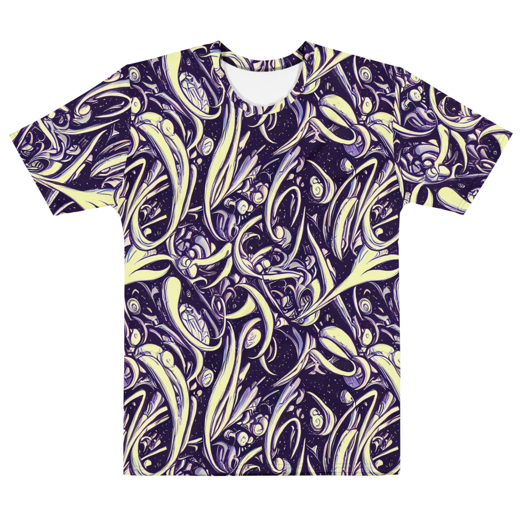 Ivory Orbit on Men's Cotton Crew Neck T-Shirt — Front