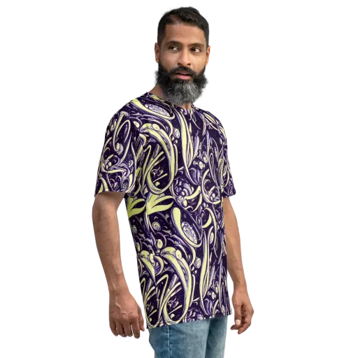 Ivory Orbit on a Men's Crew Neck T-Shirt