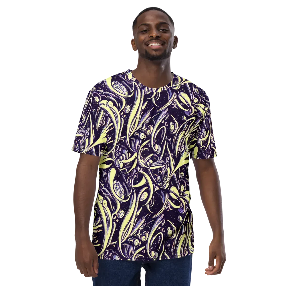 Ivory Orbit on Men's Crew Neck T-Shirt — Front