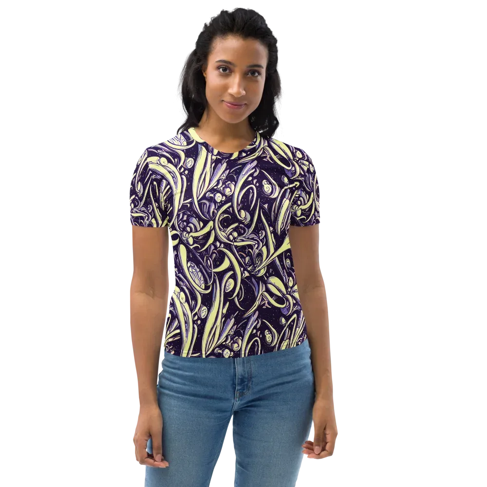 Ivory Orbit on Women's Crew Neck T-Shirt — Front