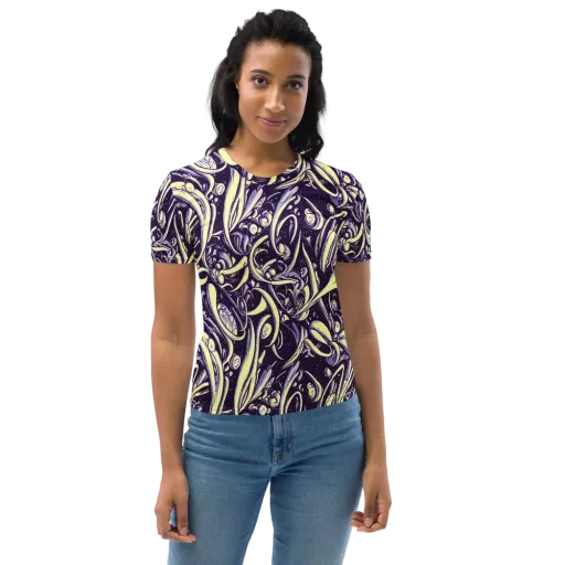 Ivory Orbit on a Women's Crew Neck T-Shirt
