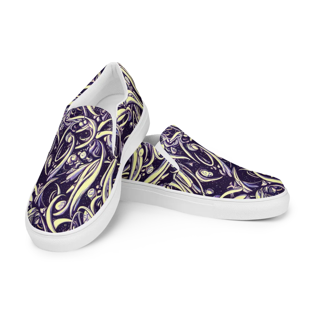 Ivory Orbit on Men's Slip-On Canvas Shoes — Left Front