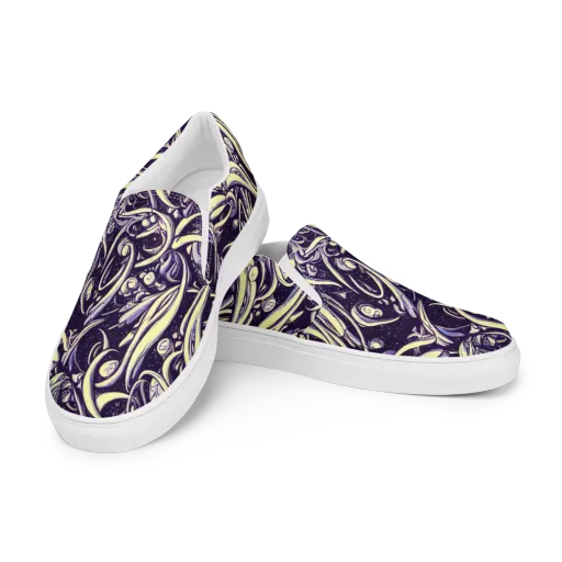 Ivory Orbit on a Men's Slip-On Canvas Shoes