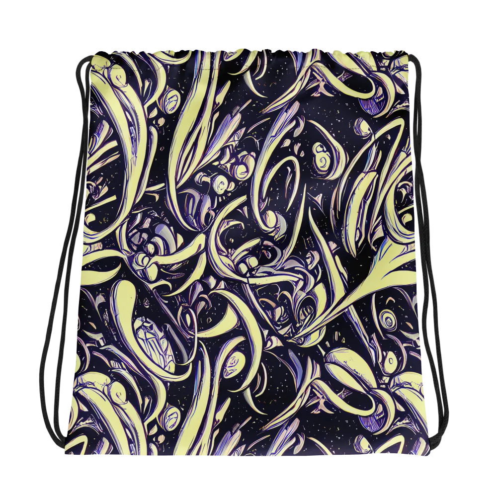 Ivory Orbit on Drawstring Bag — Photo
