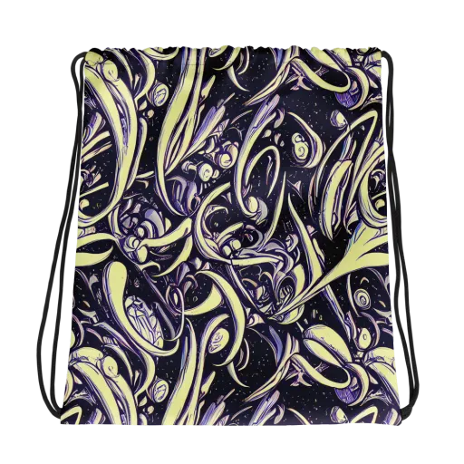 Ivory Orbit on a Drawstring Bag