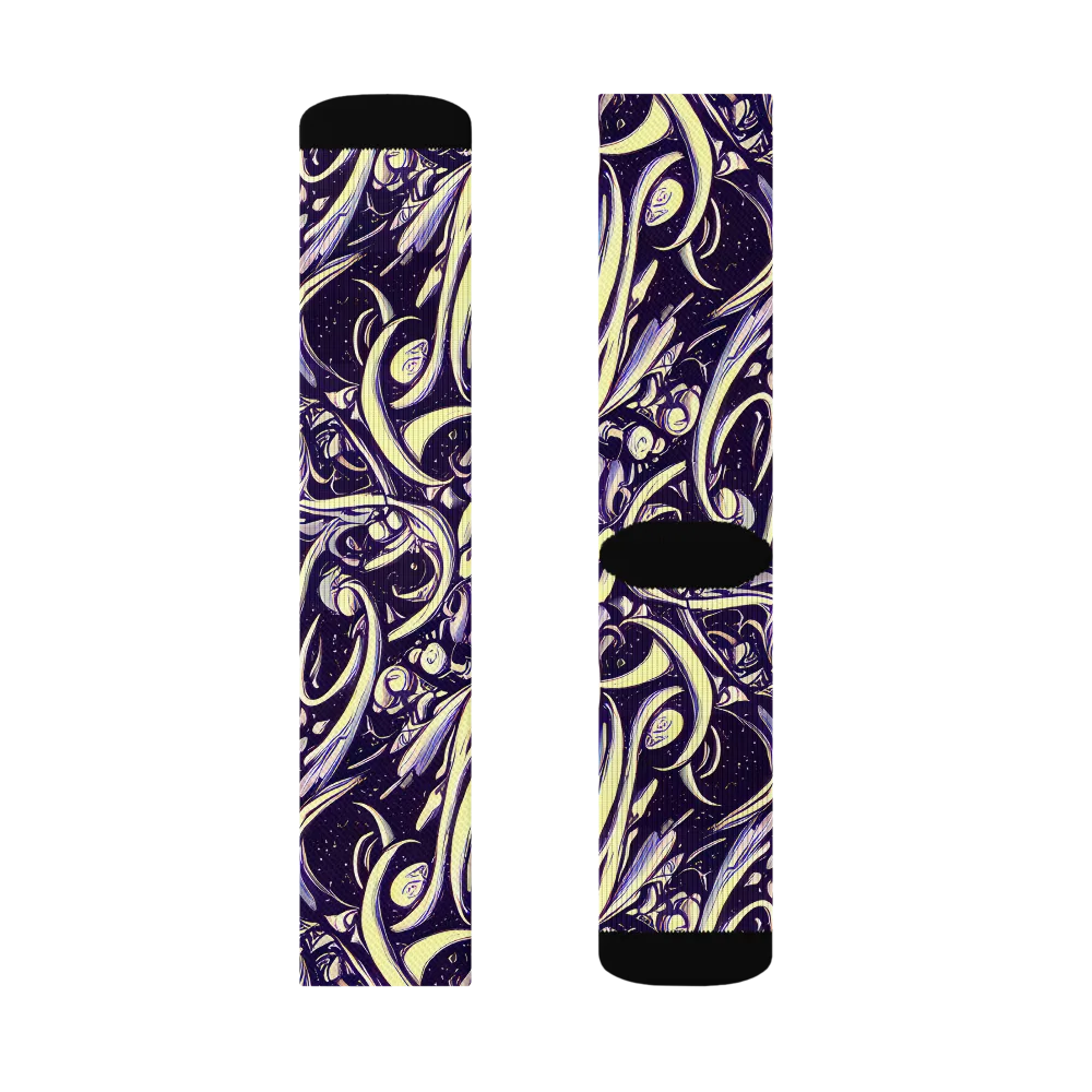 Ivory Orbit on Socks — Left Sock