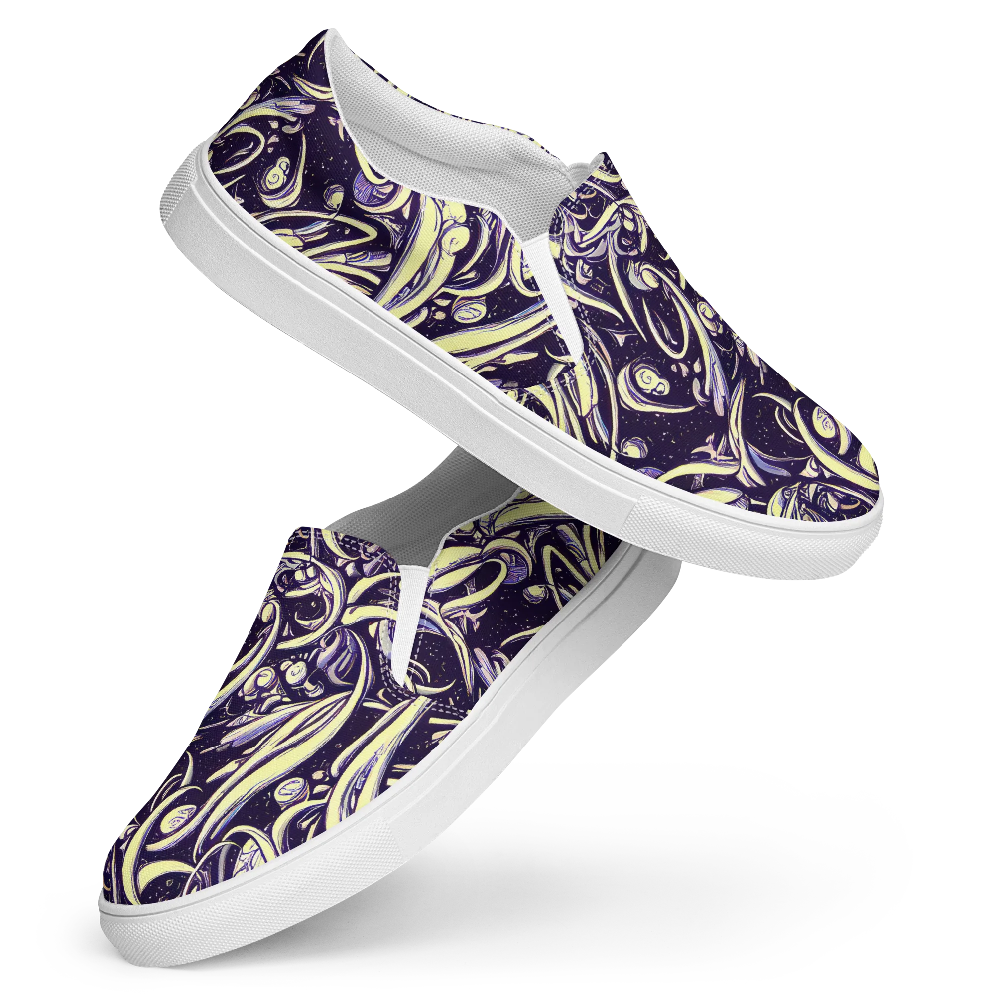 Ivory Orbit on Women's Slip-On Canvas Shoes — Front