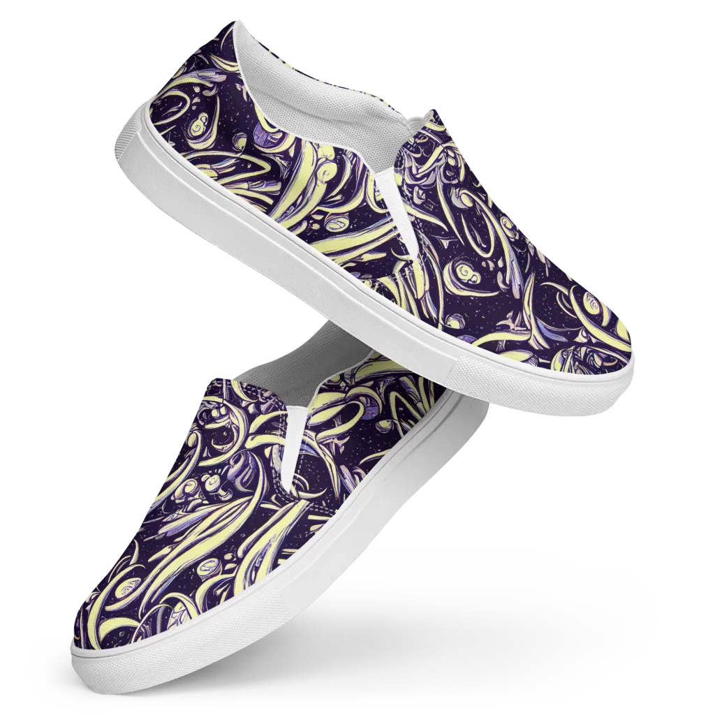 Ivory Orbit on Women's Slip-On Canvas Shoes — Front