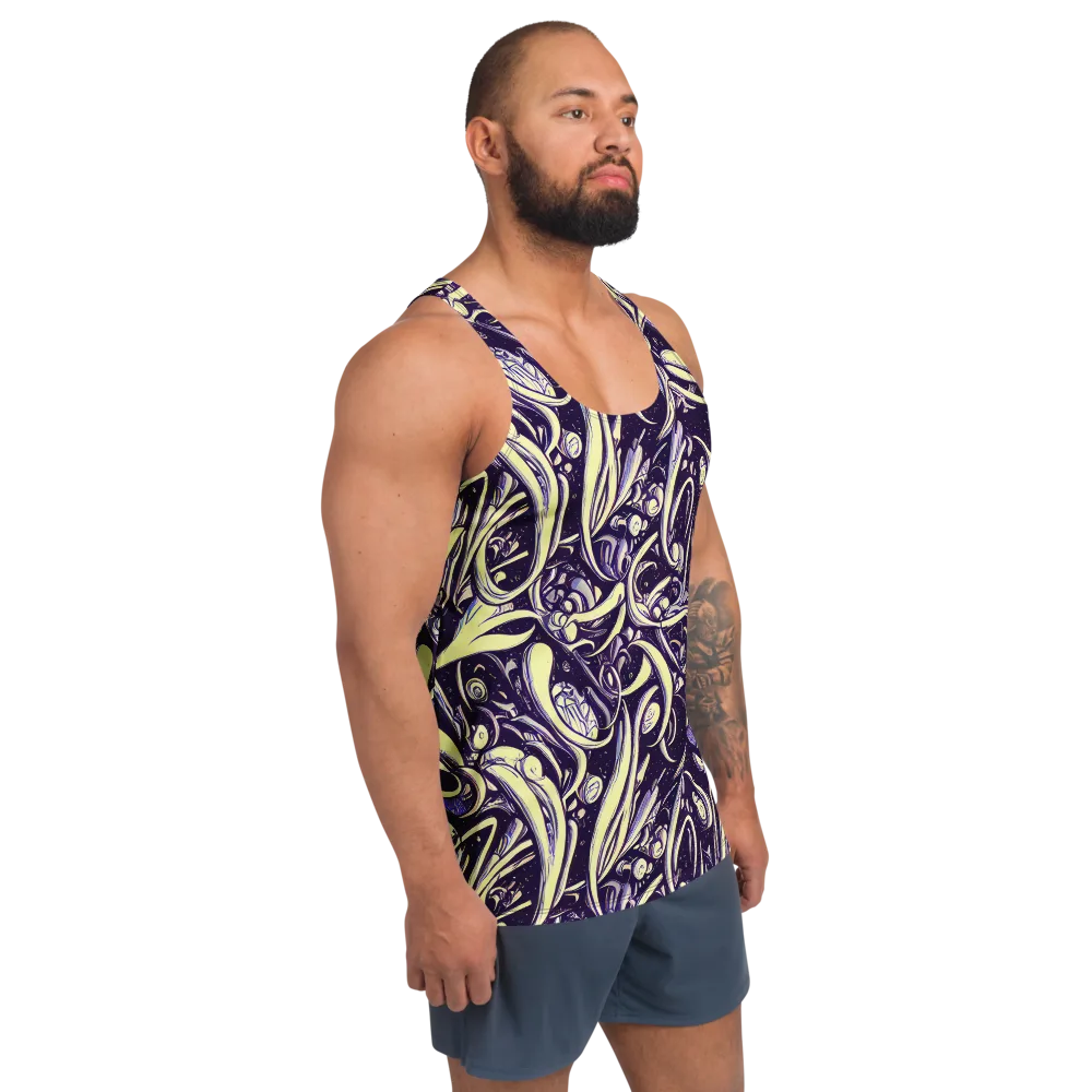 Ivory Orbit on Men's Tank Top — Right Front