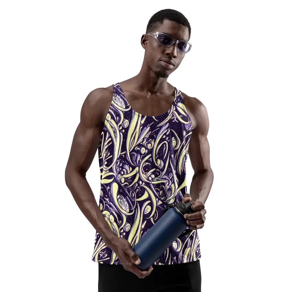 Ivory Orbit on Men's Tank Top — Front
