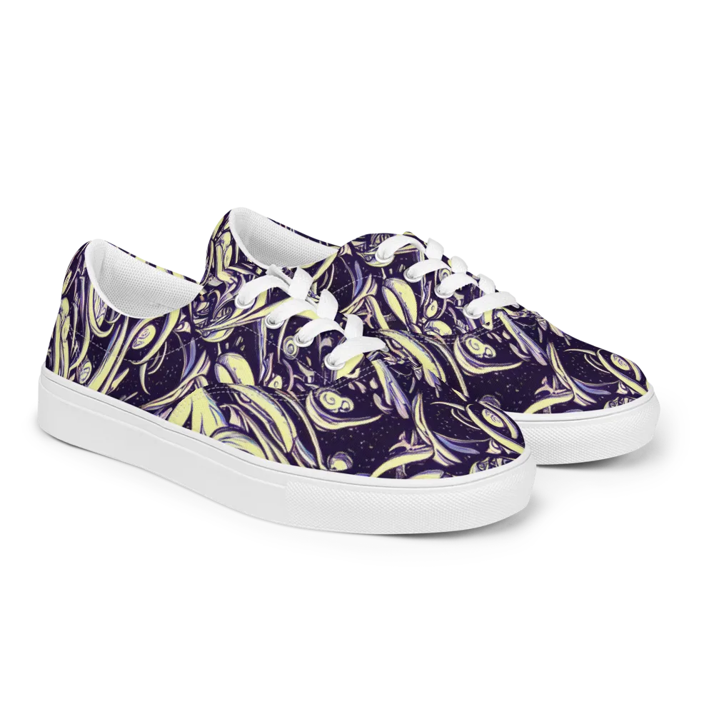 Ivory Orbit on Men's Lace-Up Canvas Shoes — Right Front
