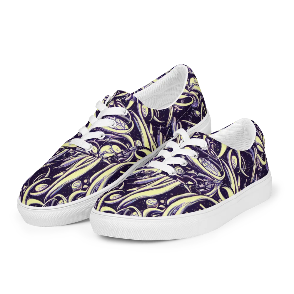 Ivory Orbit on Men's Lace-Up Canvas Shoes — Left Front