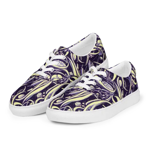 Ivory Orbit on a Men's Lace-Up Canvas Shoes