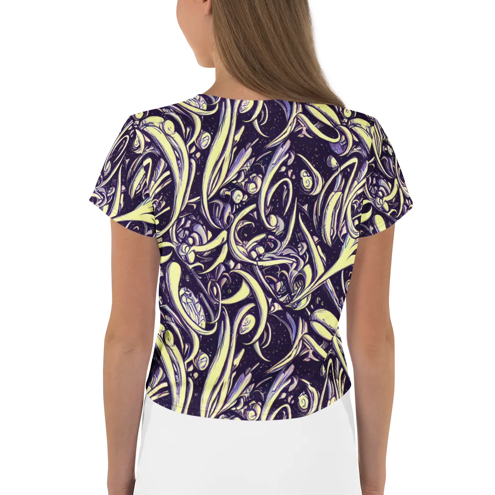 Ivory Orbit on Crop Tee — Back