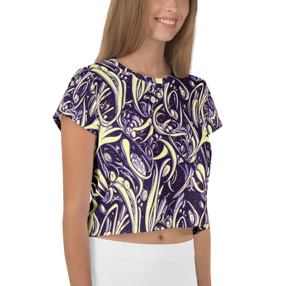 Ivory Orbit on Crop Tee — Right