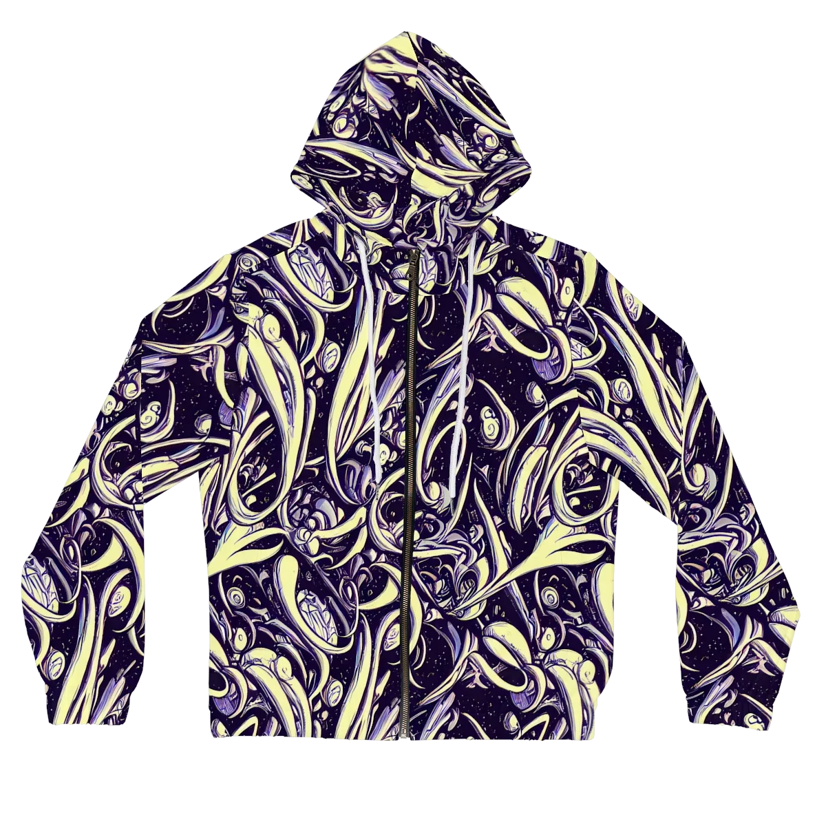Ivory Orbit on Women's Full-Zip Hoodie — Front