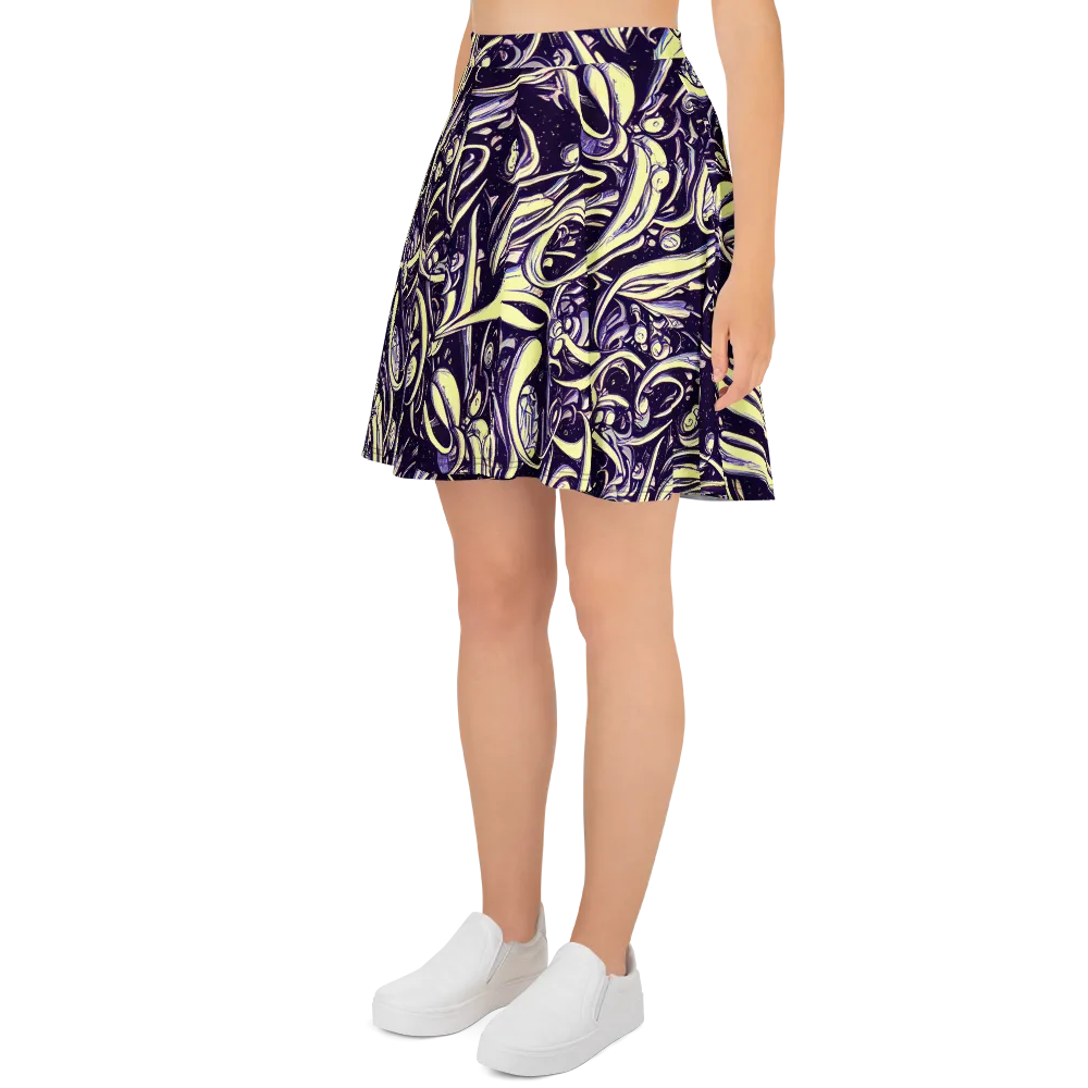 Ivory Orbit on Skater Skirt — Left