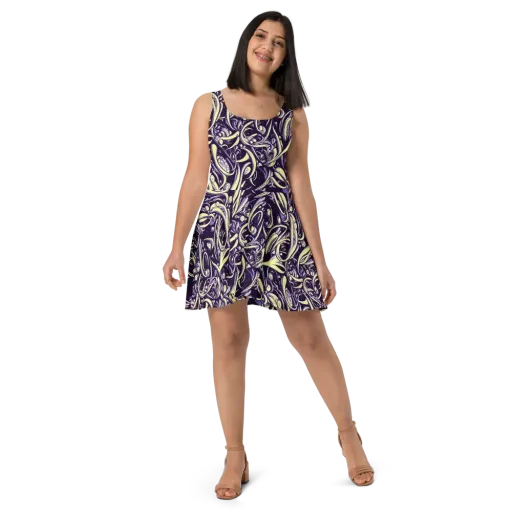 Ivory Orbit on a Skater Dress