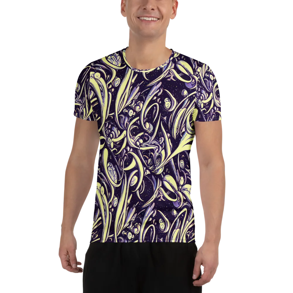 Ivory Orbit on Men's Athletic T-Shirt — Front