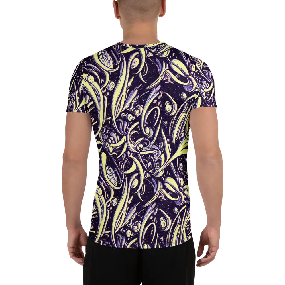 Ivory Orbit on Men's Athletic T-Shirt — Back
