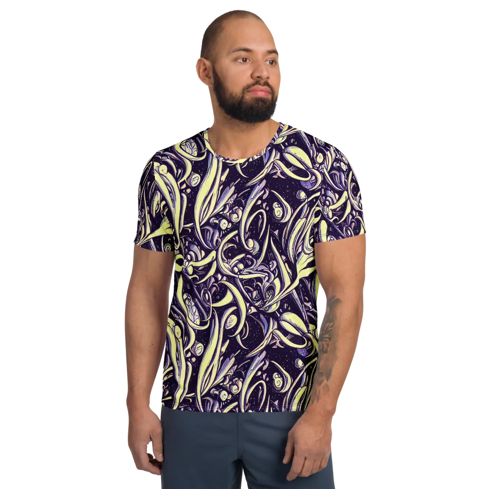 Ivory Orbit on Men's Athletic T-Shirt — Front