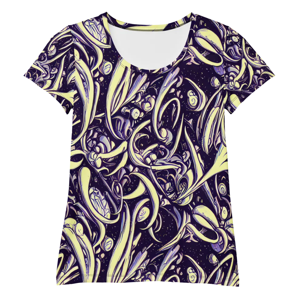 Ivory Orbit on Women's Athletic T-Shirt — Front