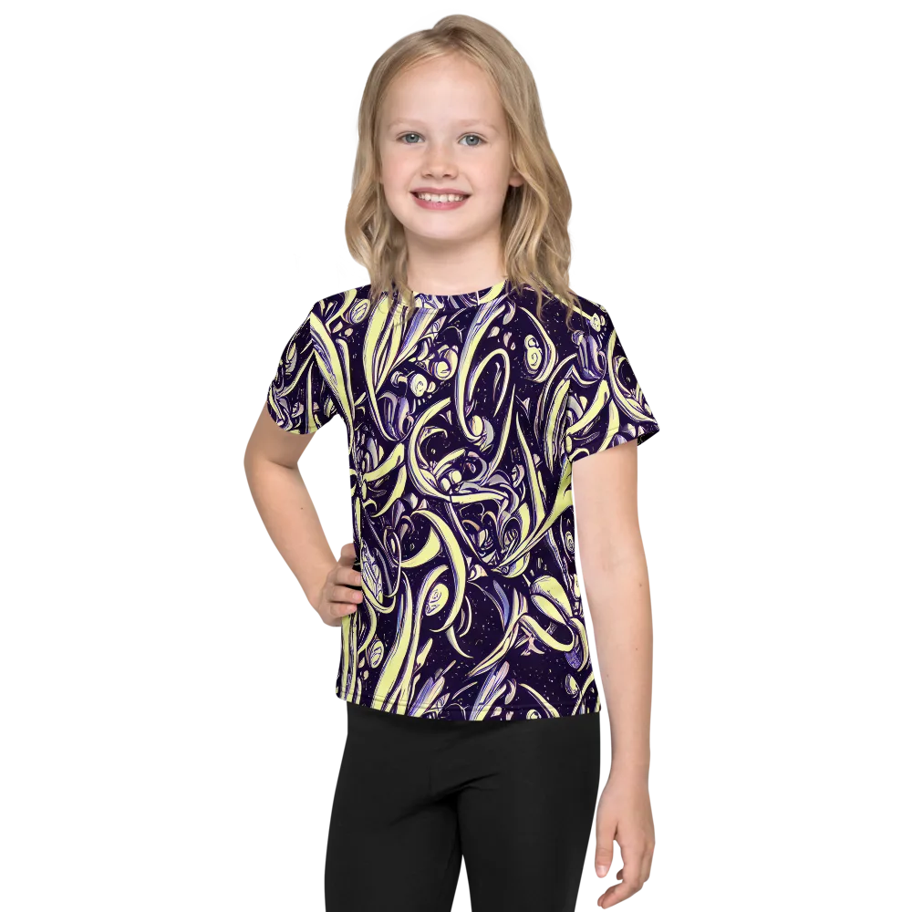 Ivory Orbit on Kids Crew Neck T-Shirt — Front
