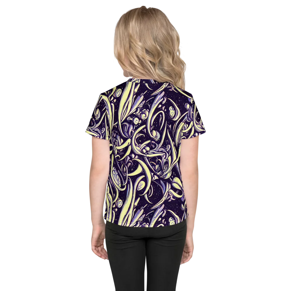 Ivory Orbit on Kids Crew Neck T-Shirt — Back