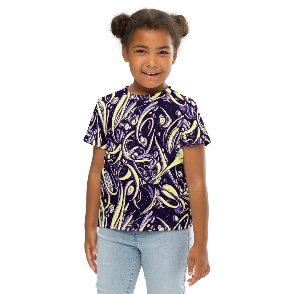 Ivory Orbit on Kids Crew Neck T-Shirt — Front
