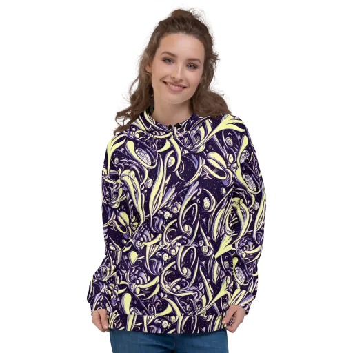 Ivory Orbit on a Hoodie