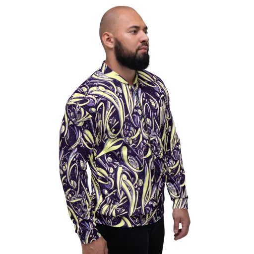 Ivory Orbit on a Bomber Jacket