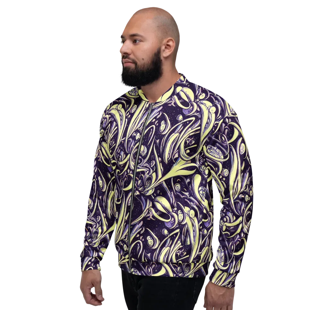 Ivory Orbit on Bomber Jacket — Left