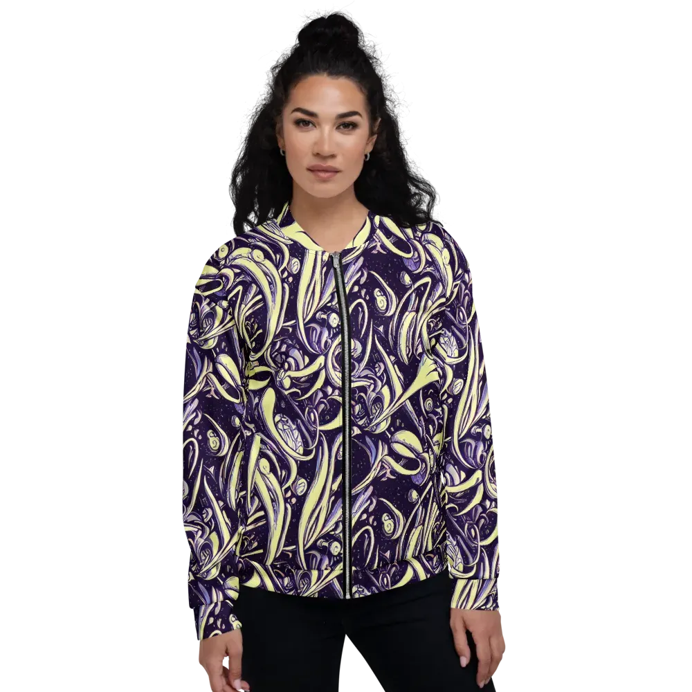 Ivory Orbit on Bomber Jacket — Front