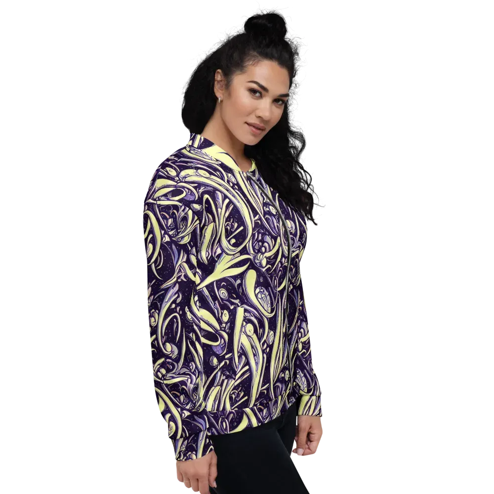 Ivory Orbit on Bomber Jacket — Right