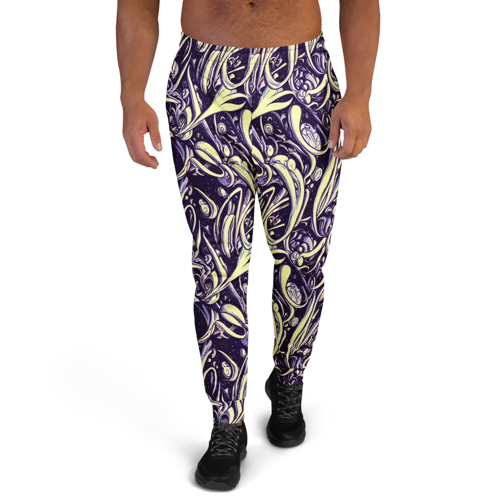 Ivory Orbit on Men's Joggers — Front