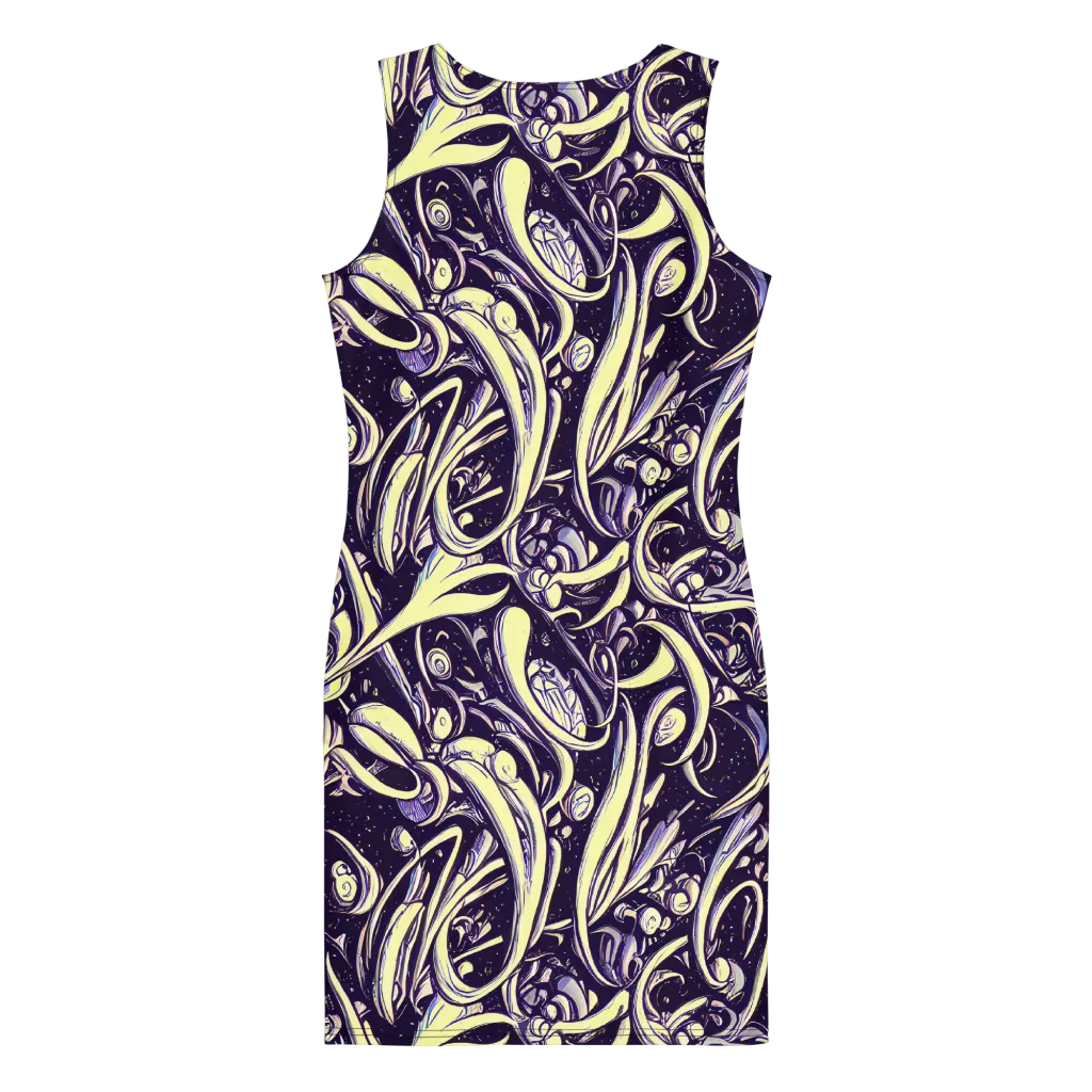 Ivory Orbit on Bodycon Dress — Back