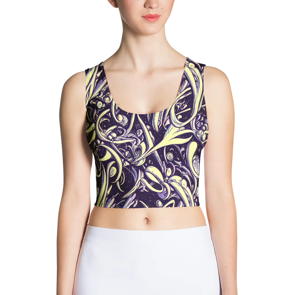Ivory Orbit on Crop Top — Front