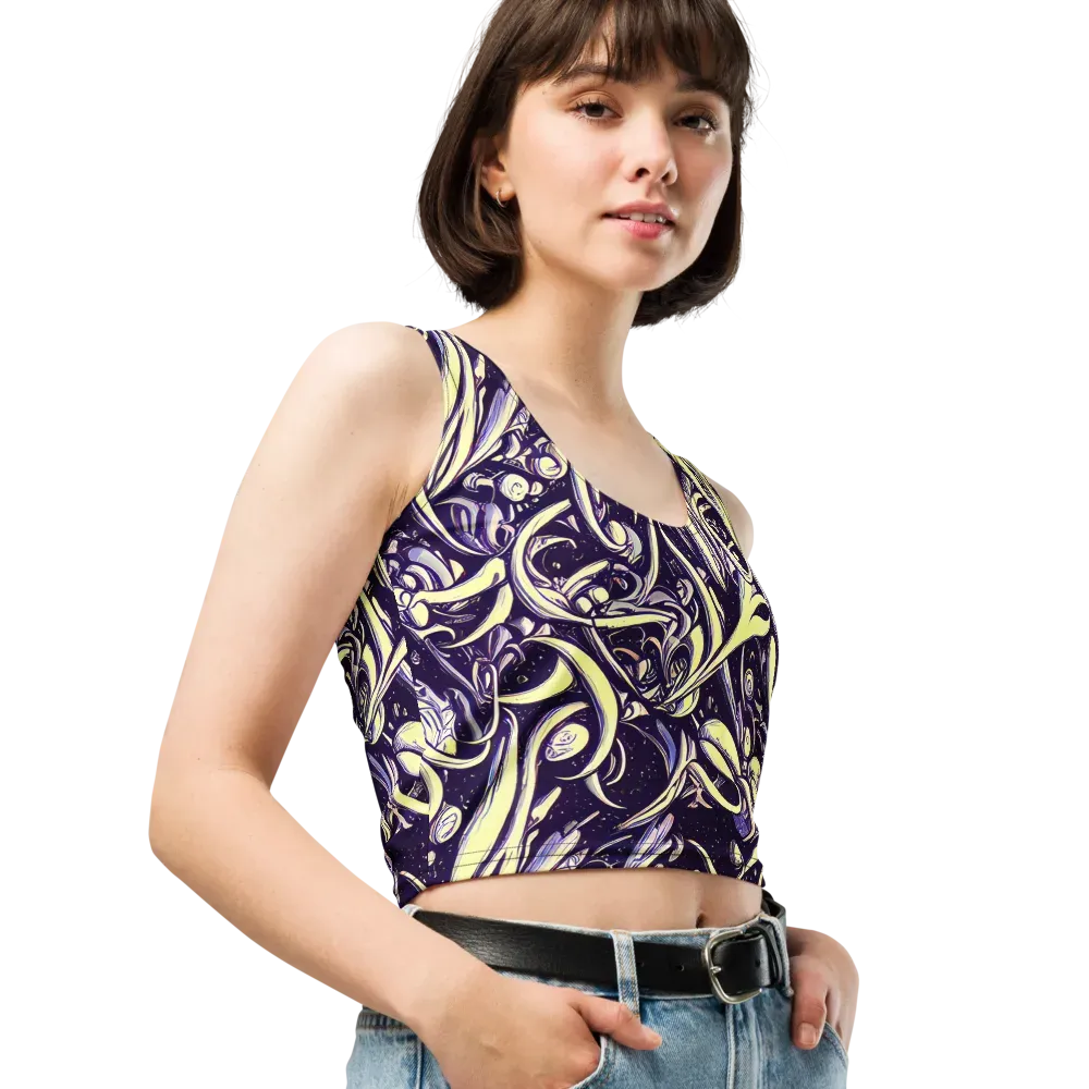 Ivory Orbit on Crop Top — Right Front