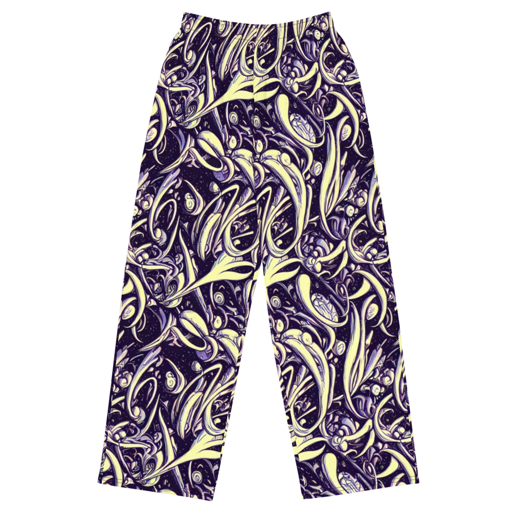 Ivory Orbit on Wide-Leg Pants — Front