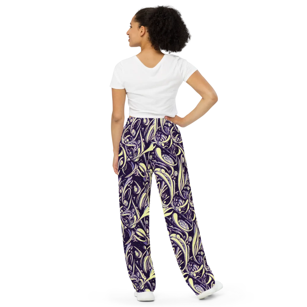 Ivory Orbit on Wide-Leg Pants — Back