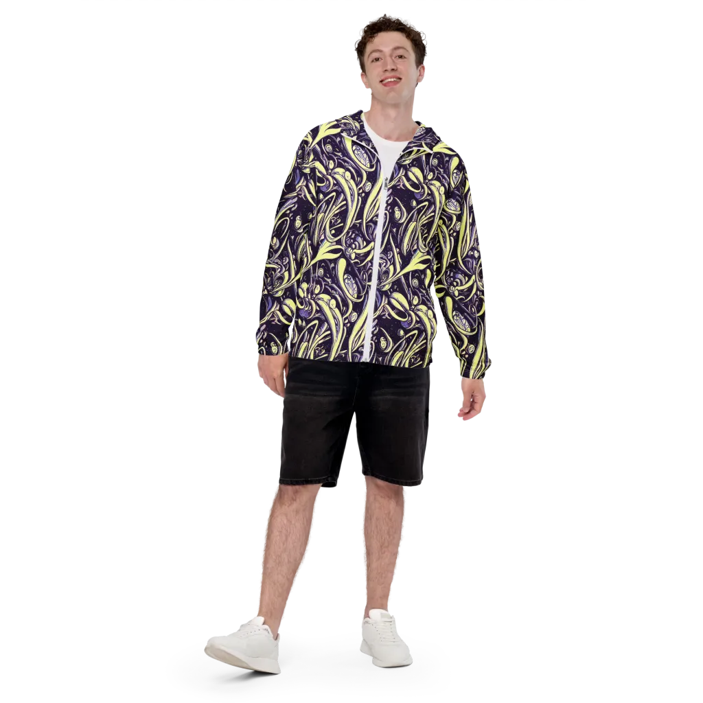 Ivory Orbit on Men's Windbreaker — Front